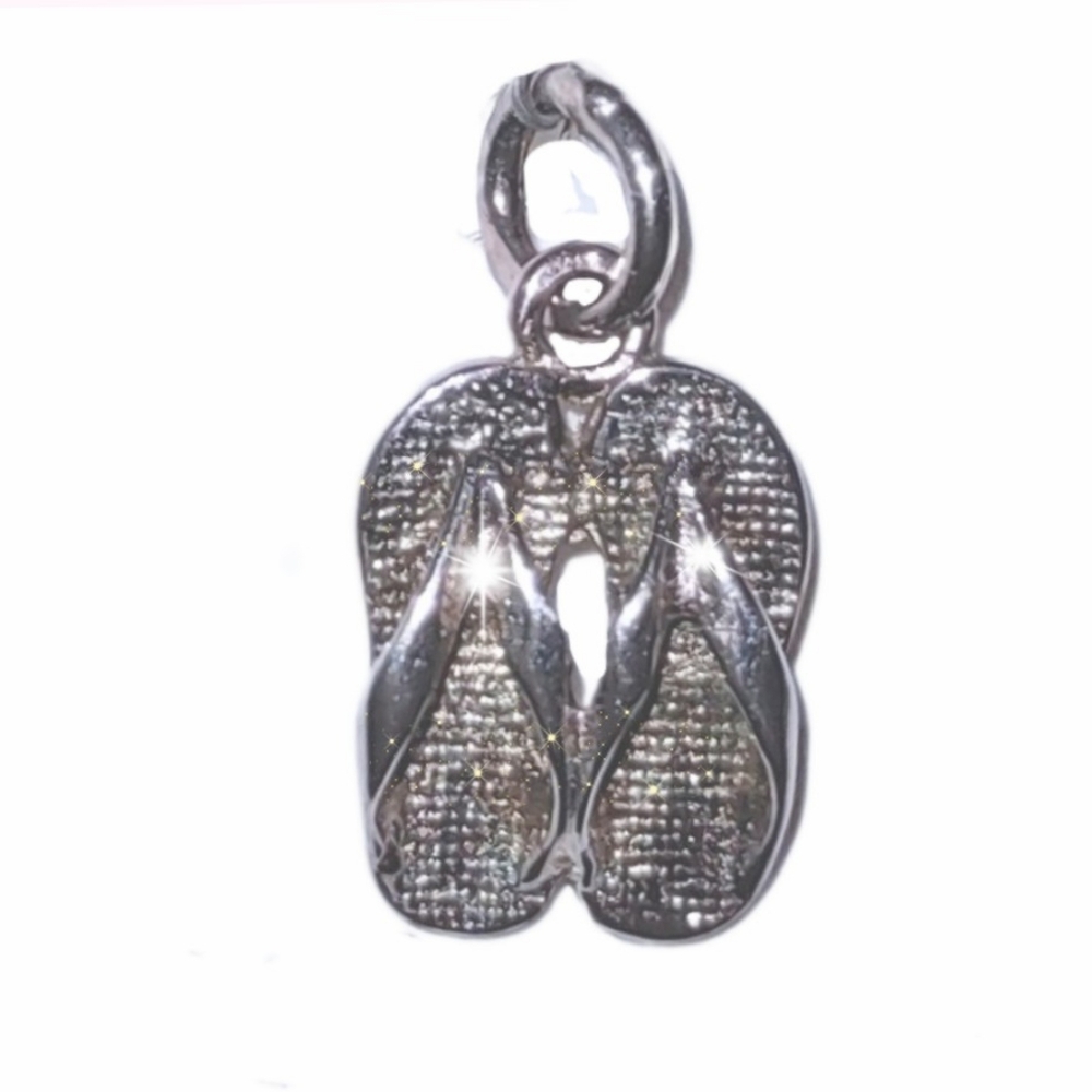 Sterling Silver Flip-Flop Charm  NEW